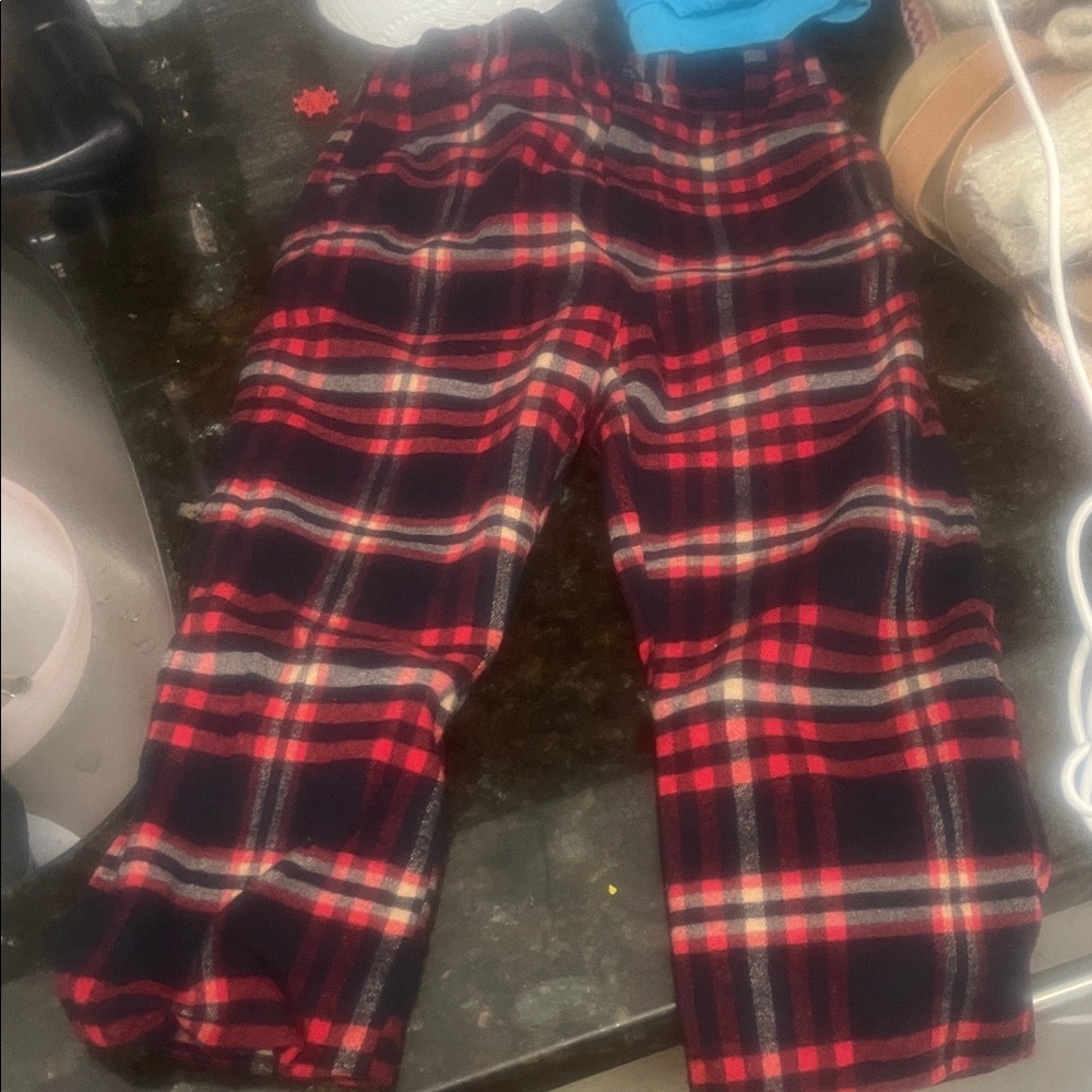 Plaid Kids pants - Red and Black